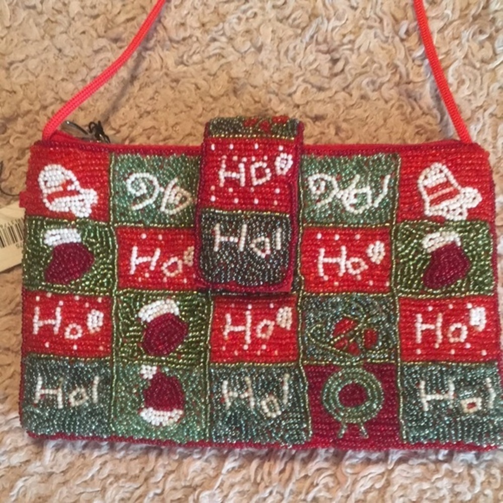 🌸NWT BAMBOO TRADING CO. Beaded Crossbody Bag - Picture 6 of 12
